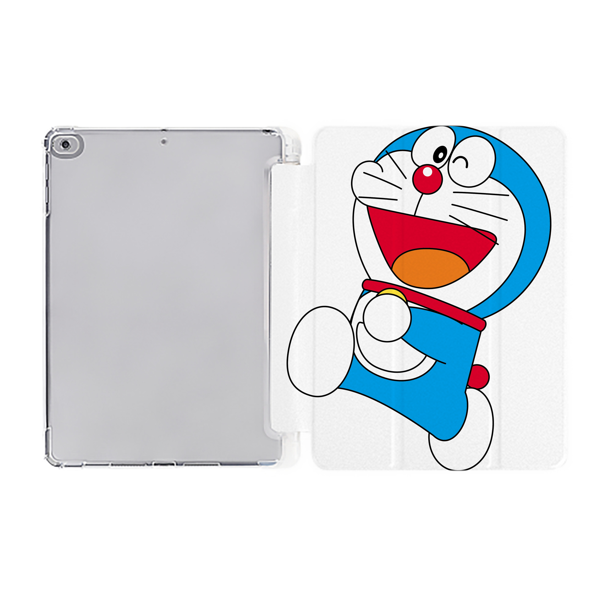 （画像用） ドラえもん Doraemon IPad ケース ペン収納付き 三つ折りスタンド PUレザー×シリコン 対応機種9.5/10.5/10.9インチ
